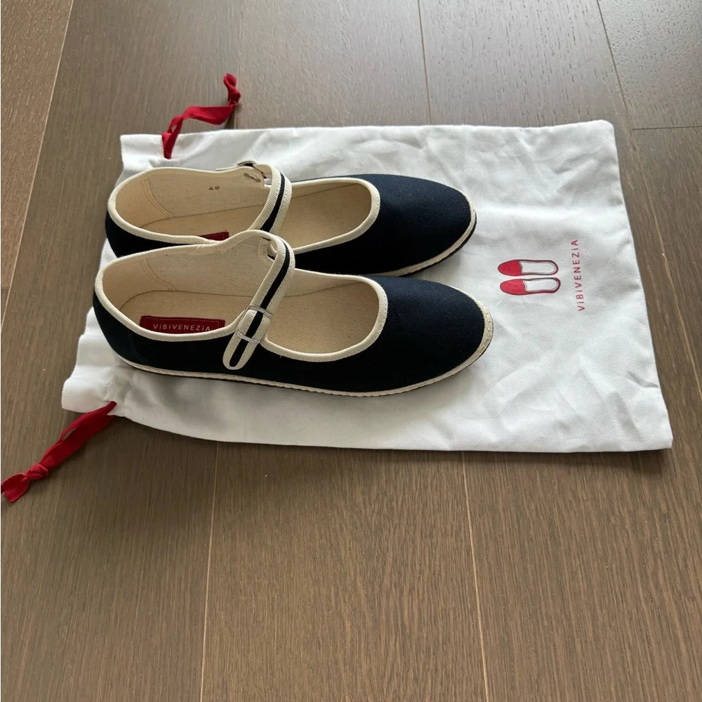 NEW Vibi Venezia Women’s Cotton Classic Mary Jane - Picture 1 of 7